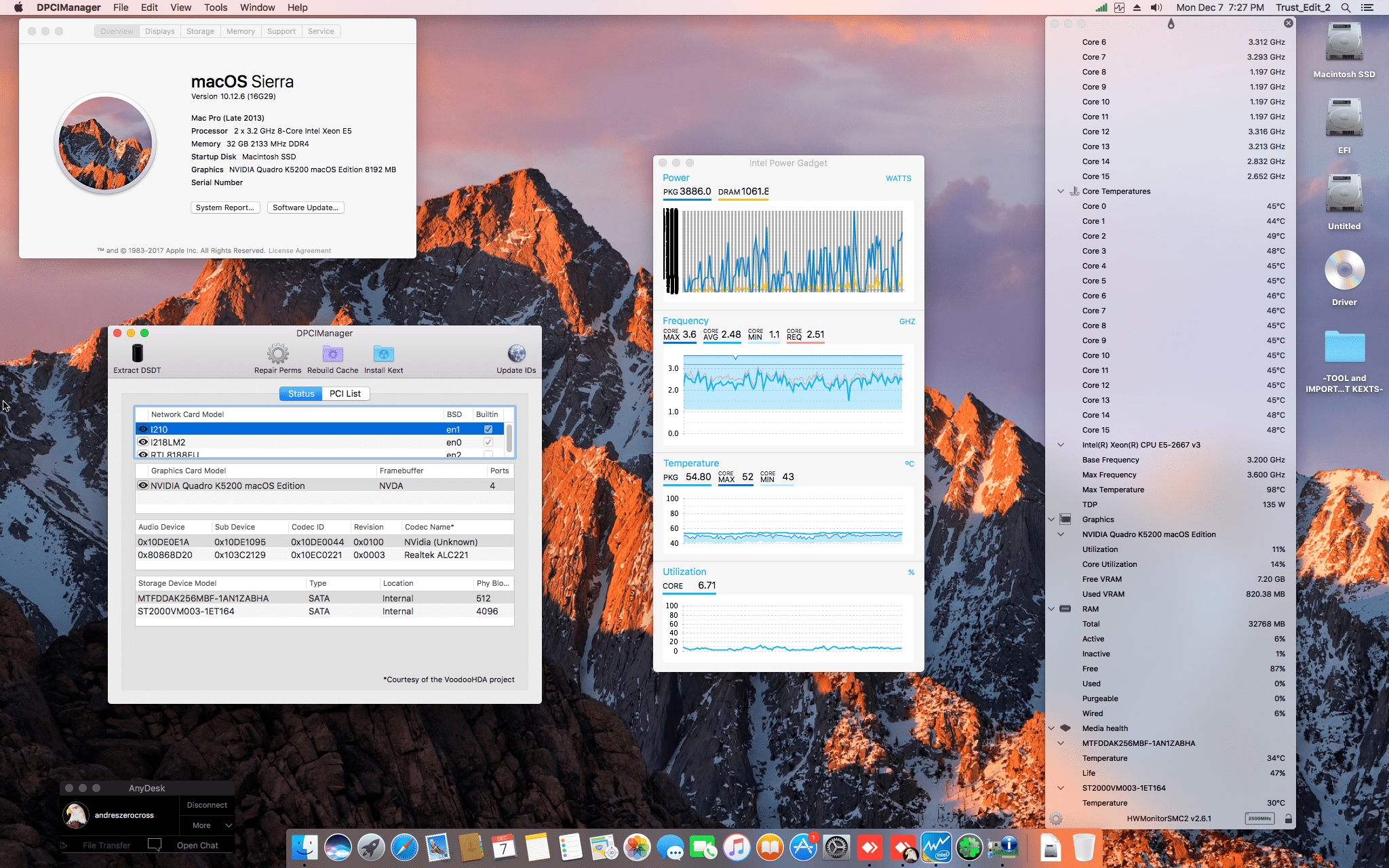 Success Hackintosh macOS Sierra 10.12.6 Build 16G29 in HP Workstation Z840 + Quadro K5200